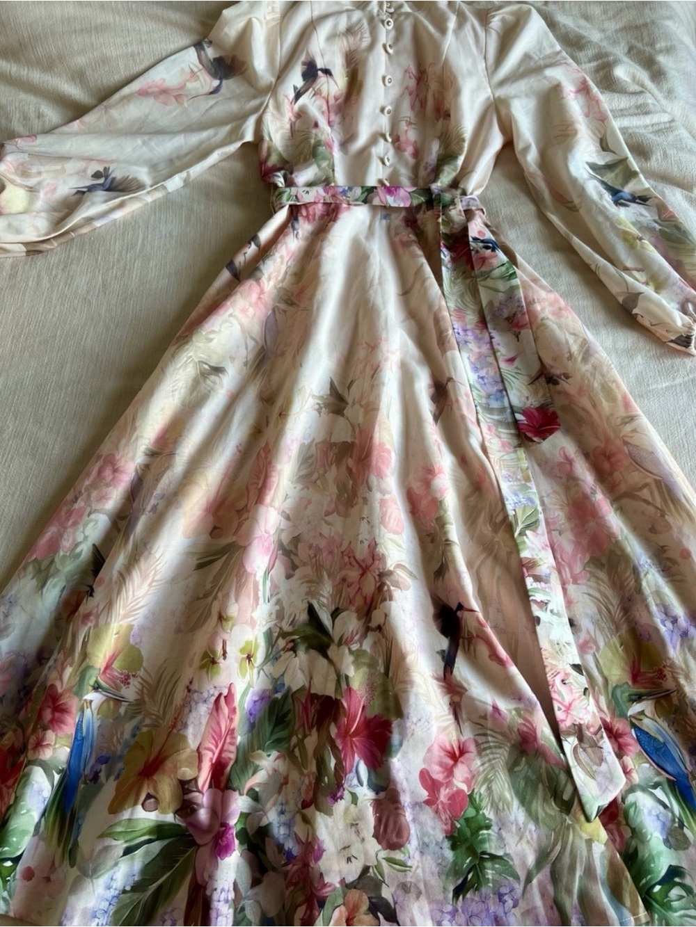 COMMENSE Floral Print Belted
Midi Dress - Picture 5 of 7